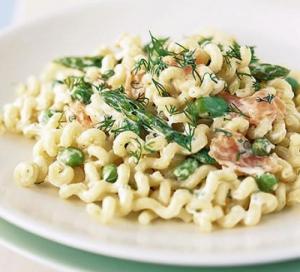 Image for Asparagus, Broad Bean & Smoked Salmon Pasta